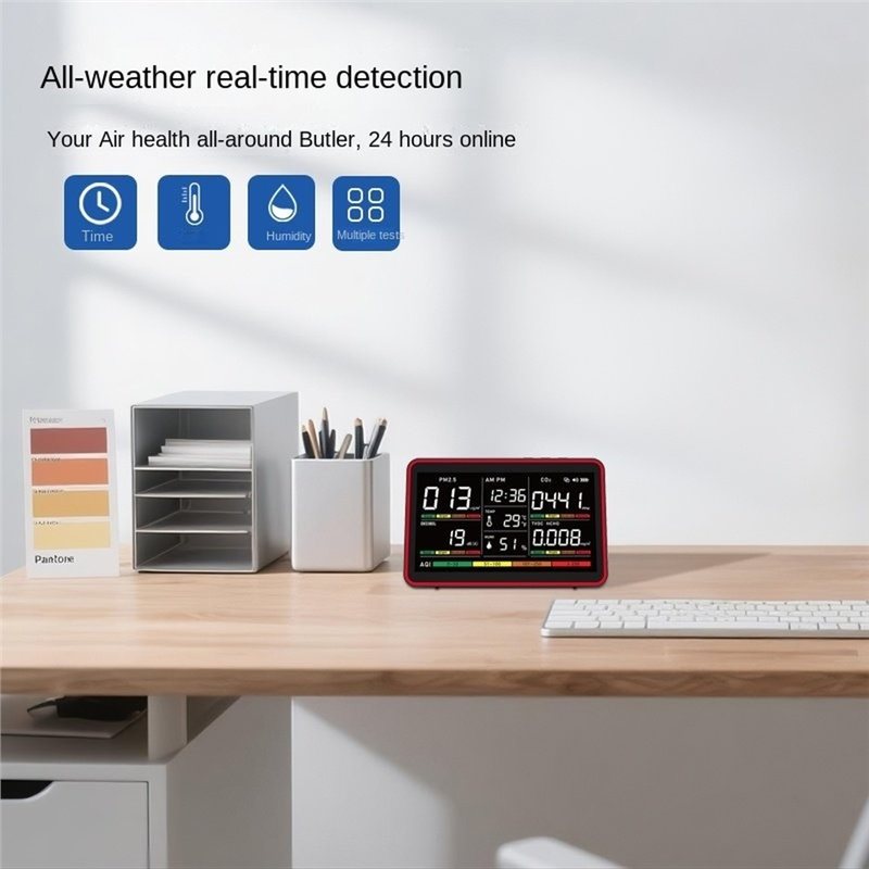 ABKW-Air Quality Monitor Indoo - Air Quality Monitor Co2 Pm2.5 Tvoc 评论和价格