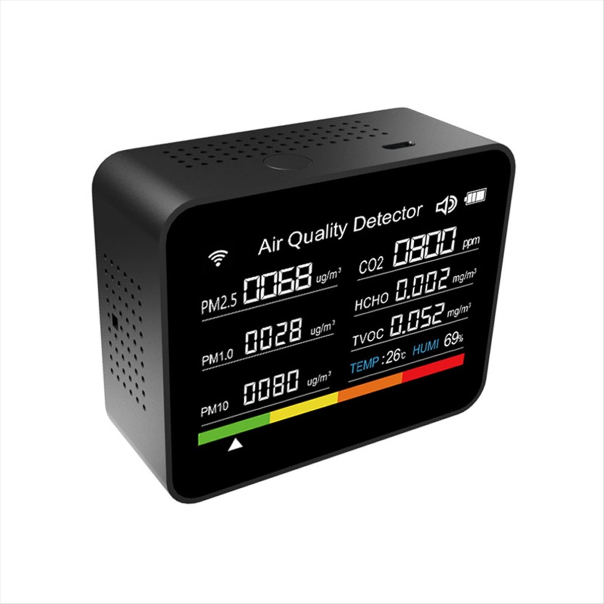 T64C! 13 in 1 Tuya WIFI Air Qu - Air Quality Monitor Co2 Pm2.5 Tvoc 评论和价格