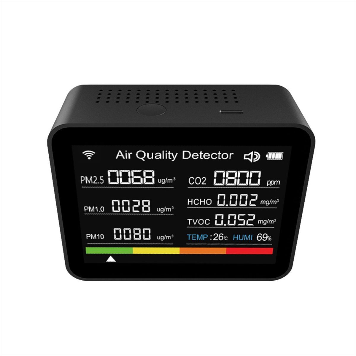 T64C! 13 in 1 Tuya WIFI Air Qu - Air Quality Monitor Co2 Pm2.5 Tvoc 评论和价格