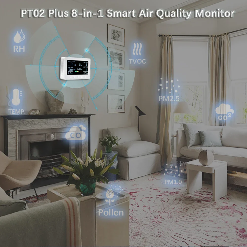 2026 2025Wi-Fi Air Quality Mon - Air Quality Monitor Co2 Pm2.5 Tvoc 评论和价格