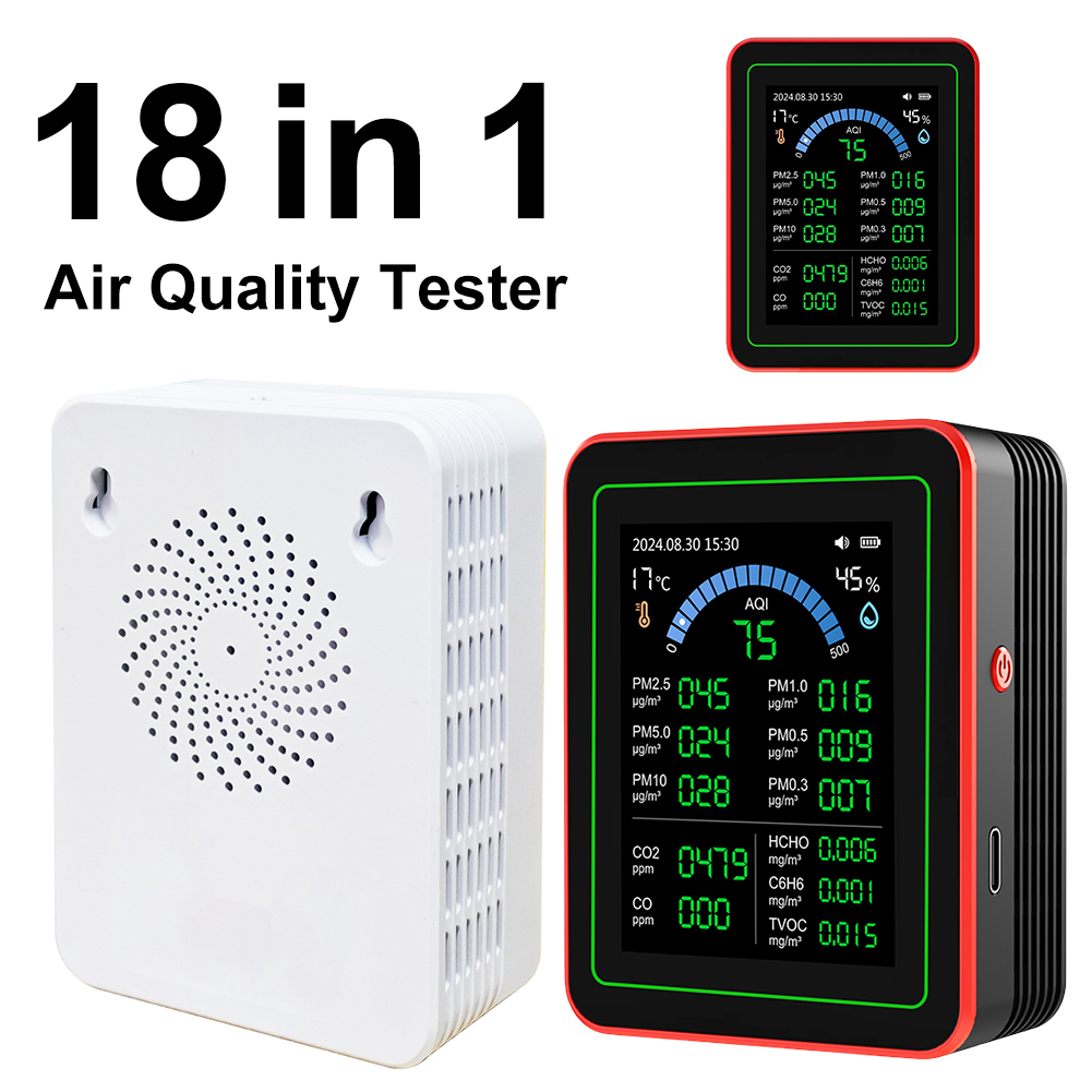 18 In 1 Air Quality Monitor Se - Air Quality Monitor Co2 Pm2.5 Tvoc 评论和价格