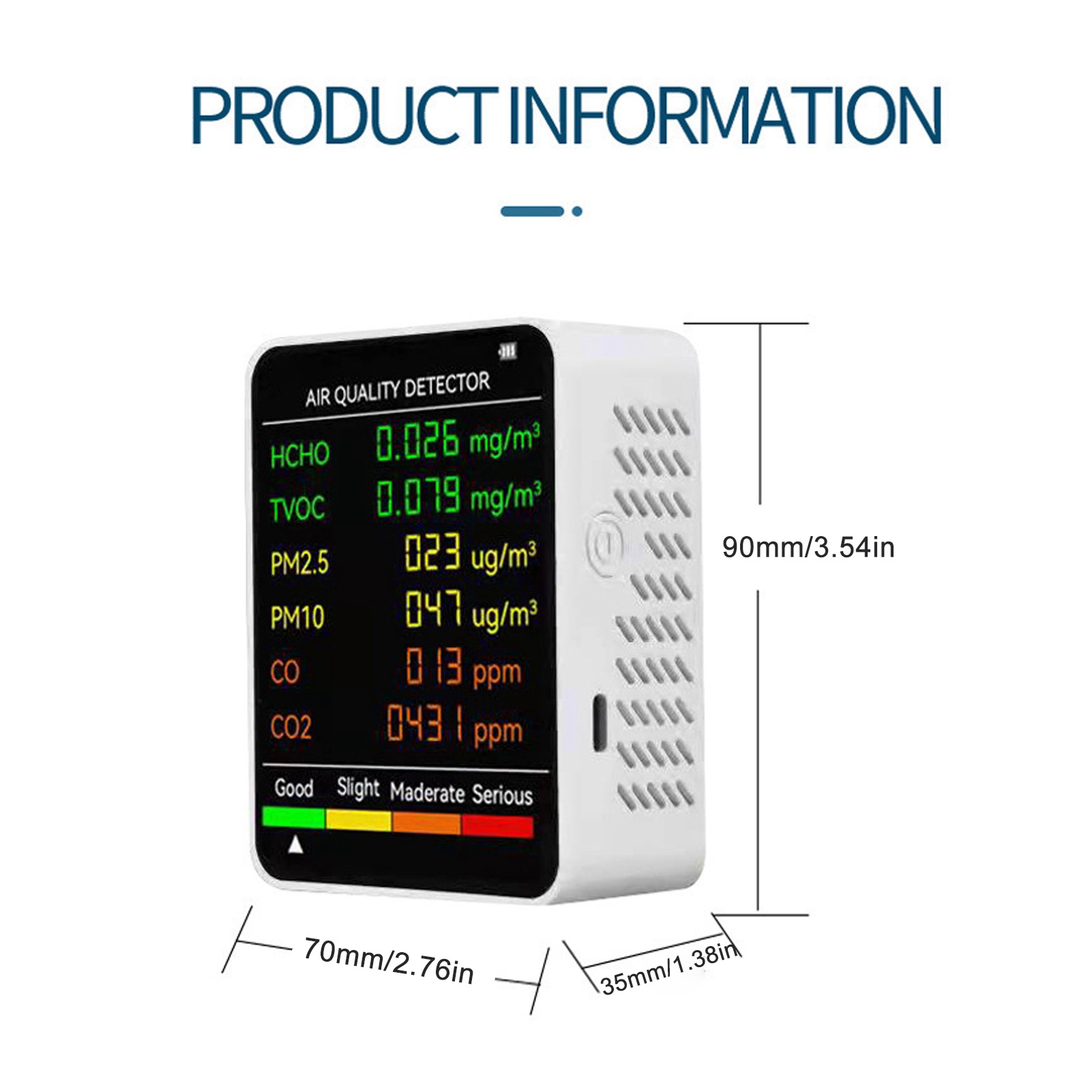 Air Quality Monitor Portable L - Air Quality Monitor Co2 Pm2.5 Tvoc 评论和价格