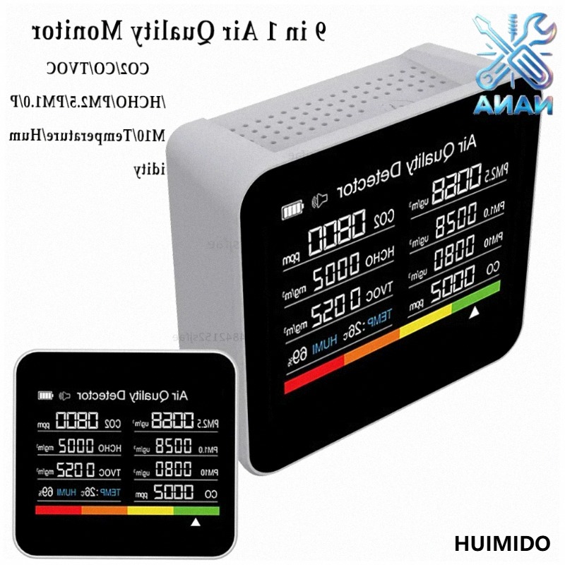 9 in 1 Air Quality Monitor CO2 - Air Quality Monitor Co2 Pm2.5 Tvoc 评论和价格