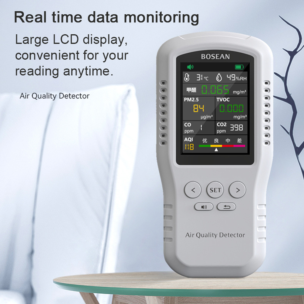 Portable Air Quality Monitor C - Air Quality Monitor Co2 Pm2.5 Tvoc 评论和价格