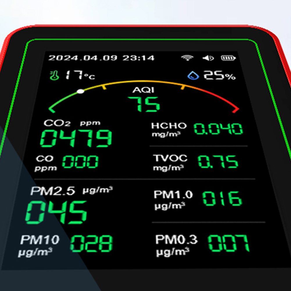 15 In 1 Air Quality Monitor PM - Air Quality Monitor Co2 Pm2.5 Tvoc 评论和价格